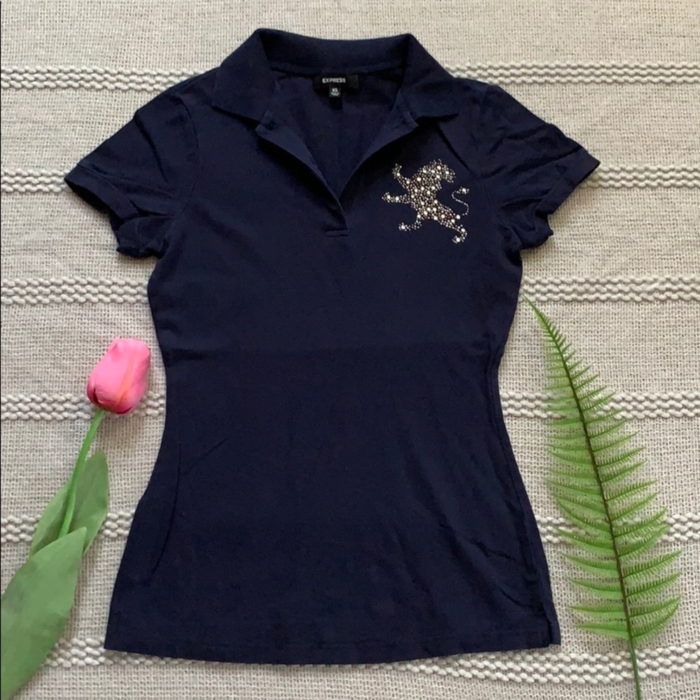 2/$10 🌸Express stretch Polo 🌸 - Picture 1 of 5